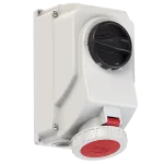 Gniazdo stałe z rozłącznikiem 0-1 duże blokada mechaniczna 32A 400V 3P+Z IP67