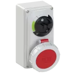 Gniazdo stałe z rozłącznikiem 0-1 małe blokada mechaniczna 32A 400V 3P+Z IP67