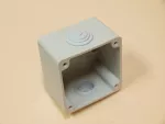 Puszka do gniazd tablicowych prostych o kołnierzu 75x75mm Nadtynkowa 2 dławnice