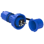 Wtyczka przenośna NAUTILUS 230V UNI-SCHUKO IP68 niebieska standard uni-schuko