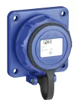 Gniazdo wtyczkowe tablicowe NAUTILUS 230V z bolcem IP68 niebieskie z bolcem