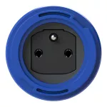 Gniazdo wtyczkowe tablicowe NAUTILUS 230V z bolcem IP68 niebieskie z bolcem