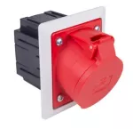 Gniazdo tablicowe skośne z puszką podtynkową i ramką 32A 400V 3P+Z 80x97mm