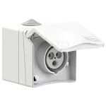 Gniazdo zabudowane seria DESIGN IP54 gniazdo nadtynkowe przelotowe 16A 2P+Z 230V