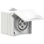 Gniazdo zabudowane seria DESIGN IP44 gniazdo nadtynkowe przelotowe 16A 3P+Z 400V