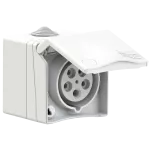 Gniazdo zabudowane seria DESIGN IP44 gniazdo nadtynkowe przelotowe 16A 3P+Z+N 400V