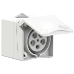 Gniazdo zabudowane seria DESIGN IP44 gniazdo nadtynkowe przelotowe 32A 3P+Z+N 400V