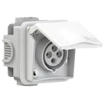 Gniazdo zabudowane seria DESIGN IP44 gniazdo podtynkowe przelotowe 16A 3P+Z 400V