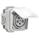 Gniazdo zabudowane seria DESIGN IP44 gniazdo podtynkoweprzelotowe 32A 3P+Z+N 400V