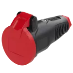 Gniazdo przenośne SCHUKO w pełni gumowe Z KLAPKĄ 16A 2P+Z 230V IP54