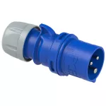 Wtyczka przenośna SHARK 16A 2P+Z 230V 50/60Hz 6H IP44 styki niklowane