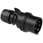Wtyczka przenośna SHARK 32A 3P+Z+N 400V 50/60Hz 6h IP44, seria MIDNIGHT