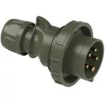 Wtyczka przenośna wojskowa 32A 3P+Z+N 400V 50/60Hz 6h IP67styki niklowane