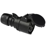 Gniazdo przenośne SHARK 16A 3P+Z 400V 50/60Hz 6H IP44, seria MIDNIGHT