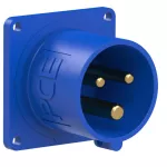 Wtyczka tablicowa prosta 16A 2P+Z 230V 50/60Hz 6h IP44 (kołnierz: 56X56, rozstaw śrub: 48X48)