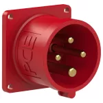Wtyczka tablicowa prosta 16A 3P+Z 400V 50/60Hz 6h IP44 (kołnierz: 56X56, rozstaw śrub: 48X48)