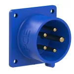 Wtyczka tablicowa prosta 16A 3P+Z+N 230V 50/60Hz 9h IP44 (kołnierz: 70X70, rozstaw śrub: 56X56) 615-9