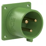 Wtyczka tablicowa prosta 32A 2P+Z >50-500V 301-500Hz 2h IP44 (kołnierz: 70X70, rozstaw śrub: 56X56)