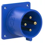 Wtyczka tablicowa prosta 32A 3P+Z 230V 50/60Hz 9h IP44 (kołnierz: 70X70, rozstaw śrub: 56X56)