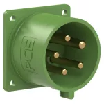 Wtyczka tablicowa prosta 32A 3P+Z+N >50-500V 100-300Hz 10h IP44 (kołnierz: 70X70, rozstaw śrub: 56X56)