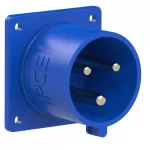 Wtyczka tablicowa prosta 32A 2P+Z 230V 50/60Hz 6h IP44 (kołnierz: 70X70, rozstaw śrub: 56X56), styki niklowane