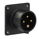 Wtyczka tablicowa prosta 16A 3P+Z 400V 50/60Hz 6h IP44 (kołnierz: 70X70, rozstaw śrub: 56X56), seria MIDNIGHT