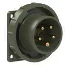 Wtyczka tablicowa prosta wosjkowa 16A 3P+Z+N 400V 50/60Hz 6h IP67 (kołnierz: 75X75, rozstaw śrub: 60X60)