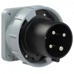 Wtyczka tablicowa prosta 63A 3P+Z 500V 50/60Hz 7h IP66/67 (kołnierz: 100X100, rozstaw śrub: 80X80)