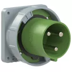 Wtyczka tablicowa prosta 125A 2P+Z >50-500V 100-300Hz 10h IP66/67 (kołnierz: 120X120, rozstaw śrub: 100X100)