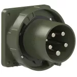CEE-wtyczka tablicowa prosta 125A 5p6h IP67 POWER TWIST brązowo-zielony