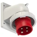 Wtyczka tablicowa kątowa TWIST 16A 3P+Z 400V 50/60Hz 6h IP67 (kołnierz 66X86, rozstaw śrub 53X61), styki niklowane