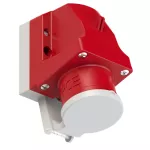 Wtyczka odbiornikowa ze zwrotnicą faz Z KLAPKĄ 16A 3P+Z+N 400V 50/60Hz 6h IP44 (styki niklowane, wejście od góry i od ściany)