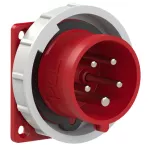 Wtyczka tablicowa prosta ze zwrotnicą faz 16A 3P+Z+N 400V 50/60Hz IP67 (kołnierz 75X75, rozstaw śrub 60X60)
