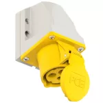 Gniazdo stałe obudowa mała 16A 2P+Z 110V 50/60Hz 4h IP44