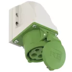 Gniazdo stałe obudowa mała 16A 3P+Z >50-500V 100-300Hz 10h IP44