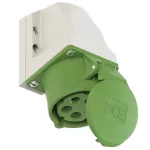 Gniazdo stałe obudowa mała 16A 3P+Z+N >50-500V 100-300Hz 10h IP44