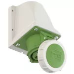 Gniazdo stałe 16A 2P+Z >50-500V 100-300Hz 10h IP67, styki niklowane