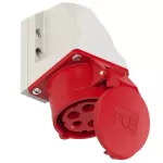 Gniazdo stałe obudowa mała 16A 3P+Z+N 400V 50/60Hz 6h IP44, styki niklowane
