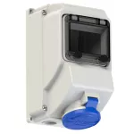Gniazdo stałe z okienkiem inspekcyjnym 16A 3P+Z+N 230V 50/60Hz 9h IP44