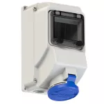Gniazdo stałe z okienkiem inspekcyjnym 32A 2P+Z 230V 50/60Hz 6h IP44