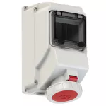 Gniazdo stałe z okienkiem inspekcyjnym 32A 3P+Z 400V 50/60Hz 6h IP67