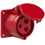 Gniazdo tablicowe proste TURBO TWIST 32A 2P+Z 400V 50/60Hz 9h IP44, kołnierz 75X75, rozstaw śrub 60X60