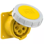 Gniazdo tablicowe proste 16A 3P+Z+N 110V 50/60Hz 4h IP67, kołnierz 75X75, rozstaw śrub 60X60