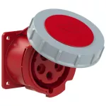 Gniazdo tablicowe proste TURBO TWIST 32A 3P+Z+N 400V 50/60Hz 6h IP67, kołnierz 75X75, rozstaw śrub 60X60