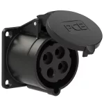 Gniazdo tablicowe proste 32A 3P+Z 400V 50/60Hz 7h IP44, kołnierz 70X70, rozstaw śrub 56X56