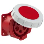 Gniazdo tablicowe proste 32A 3P+Z+N 400V 50/60Hz 6h IP67, kołnierz 70X70, rozstaw śrub 56X56