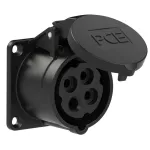 Gniazdo tablicowe proste 16A 3P+Z 500V 50/60Hz 7h IP44, kołnierz 65X65, rozstaw śrub 52X52