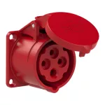 Gniazdo tablicowe proste 16A 3P+Z 400V 50/60Hz 6h IP44, kołnierz 60X60, rozstaw śrub 47X47