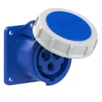 Gniazdo tablicowe proste 16A 2P+Z 230V 50/60Hz 6h IP67, kołnierz 65X65 rozstaw śrub 52X52