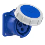 Gniazdo tablicowe proste 16A 2P+Z 230V 50/60Hz 6h IP67, kołnierz 60X60, rozstaw śrub 47X47